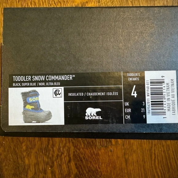 Sorel Toddler Commander Grip-Strap Fleece Snow Boots Size 4 - Picture 10 of 12